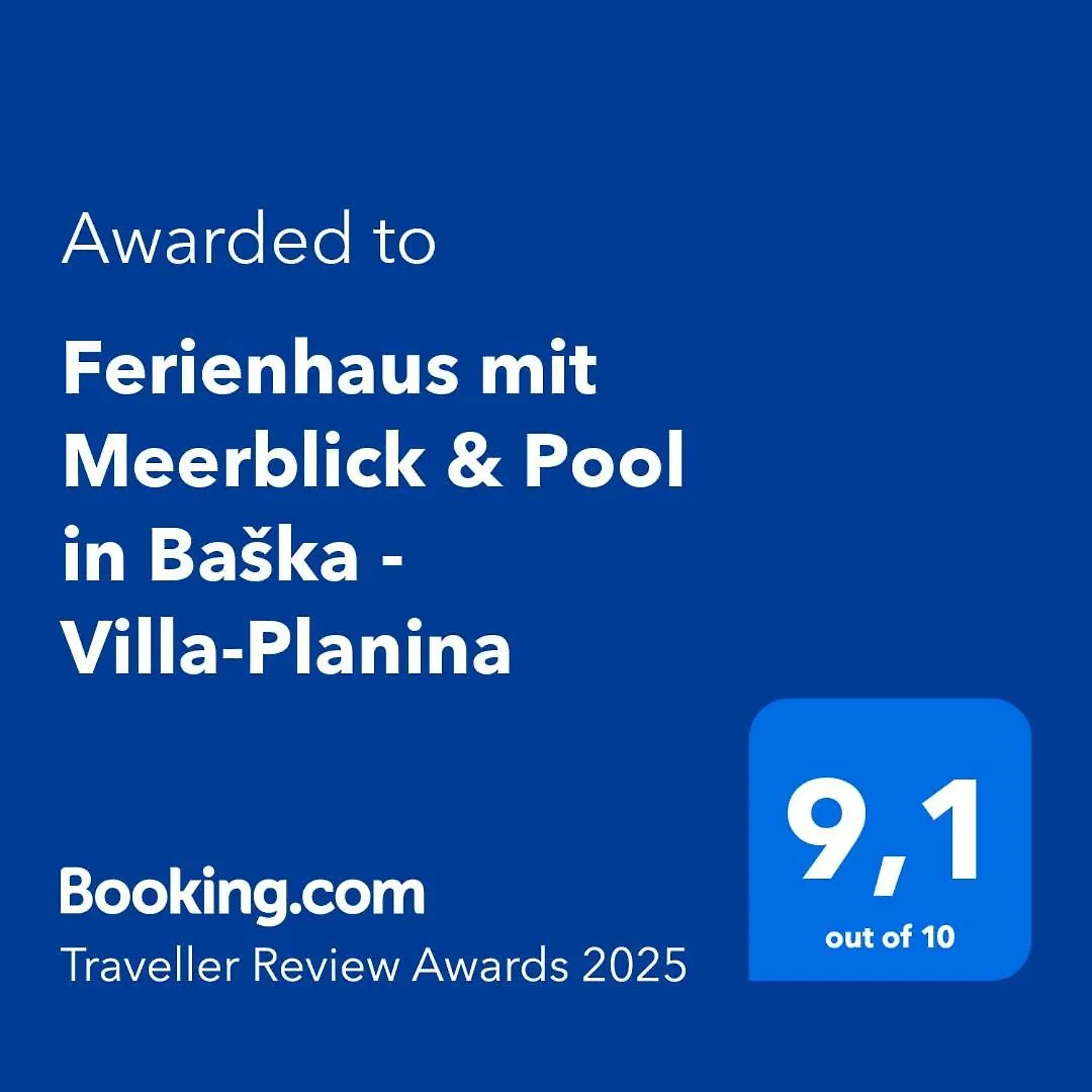 펜션 Ferienhaus Mit Meerblick & Pool In Baska - Villa-Planina
